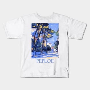 Street Scene, France (1910) by Samuel John Peploe Kids T-Shirt